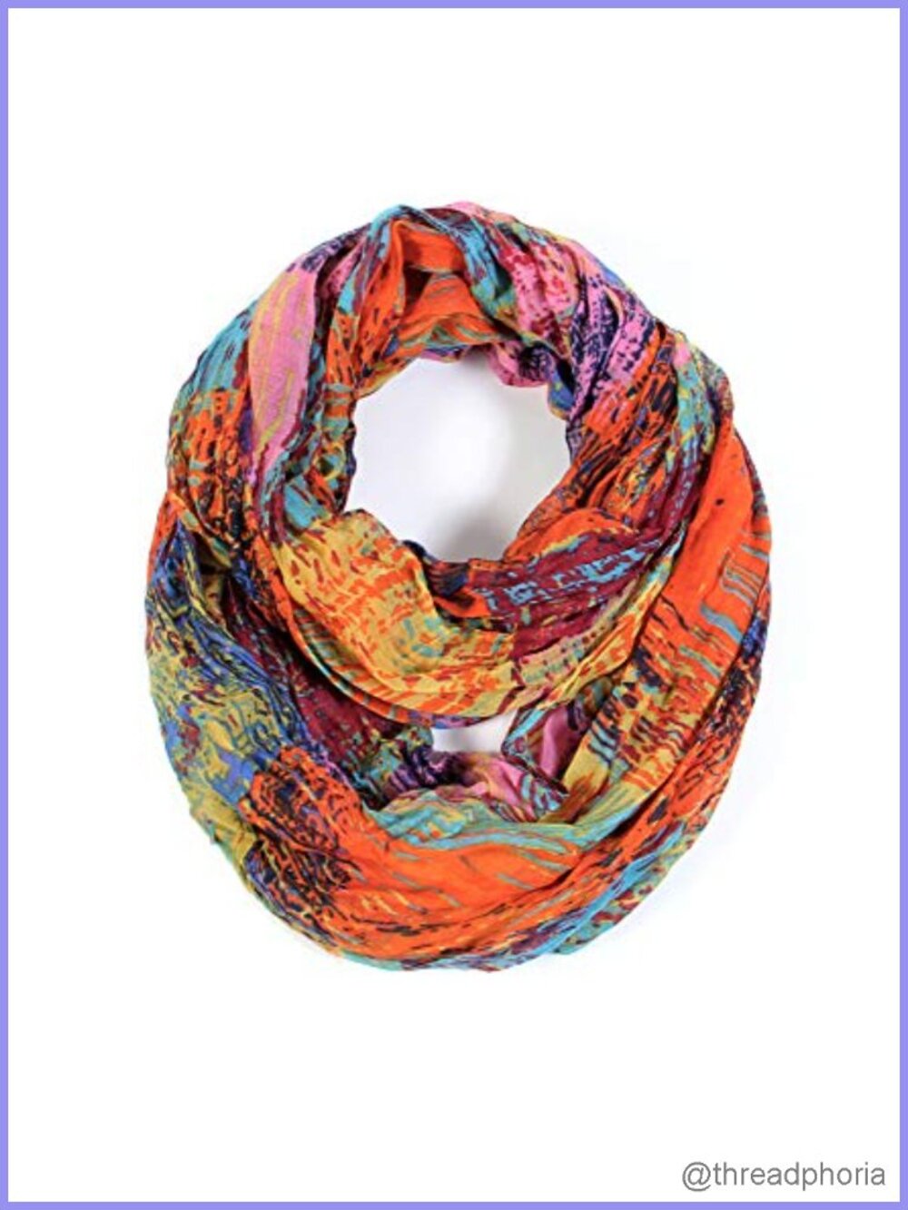 100% Polyester Infinity Scarf Versatile Fashion Head Wrap